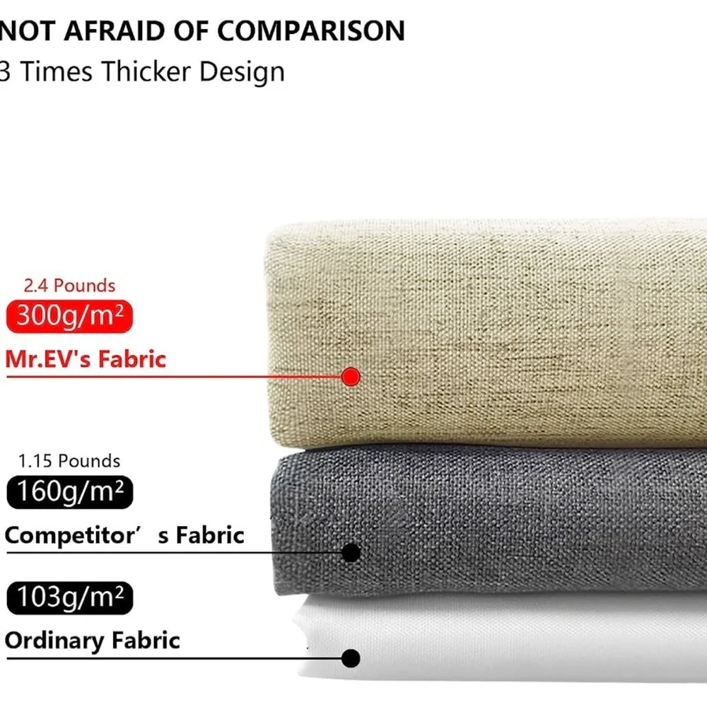 Linen Shower Curtain for Bathroom Waterproof and Machine Washable (Green)